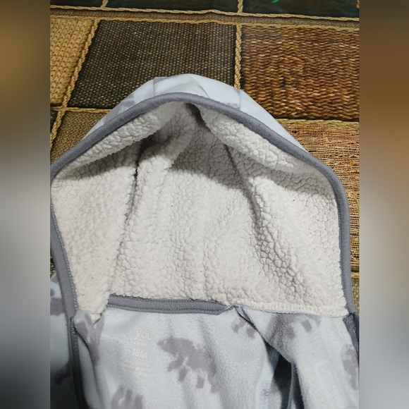 Carter's Light Blue Cuddly Onesie with Bear Design 18M - Picture 4 of 5